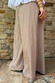 Arbi Gingham Palazzo Pant Hazelnut
